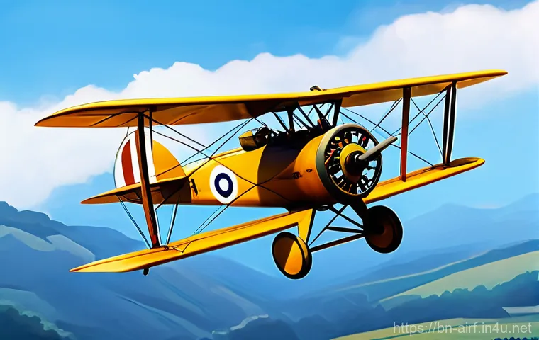 공군 주요 작전 역사 - **Prompt 1: Early Aviation - The Wooden Eagles of WWI**
"A vintage World War I biplane, construc...