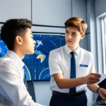 Home 16 공군 파일럿 훈련 과정 - **Prompt 1: Aspiring Pilots in Ground Training**
"A group of diverse young men and women, approx...