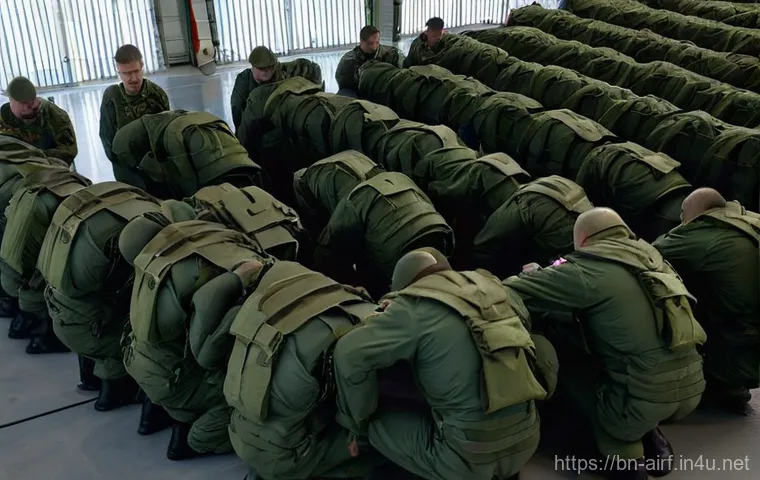 공군의 공군 특수부대 낙하산 훈련 - **Prompt:** A group of determined paratrooper trainees, dressed in standard military training unifor... 공군의 공군 특수부대 낙하산 훈련 - **Prompt:** A group of determined paratrooper trainees, dressed in standard military training unifor...