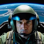 Home 13 공군의 AI 전투기 개발 - **Prompt:** A highly detailed, realistic image of a futuristic fighter jet cockpit. An experienced m...